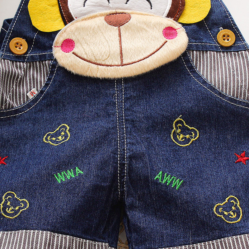 IENENS Baby Summer Short Overalls Boy Shorts Jeans Soft Dungarees Toddler Boys Clothing Clothes 0-3 Years Kids Denim Short Pants