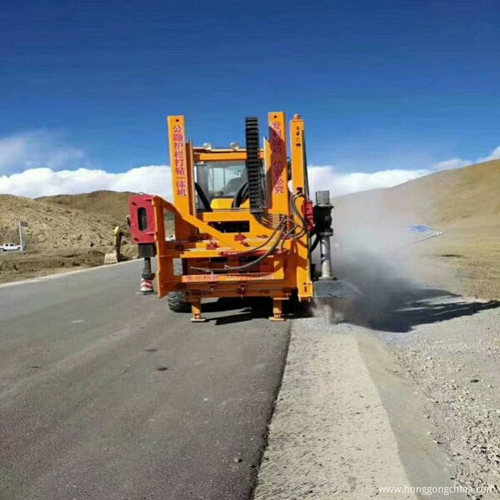 Highway guardrail Piling Machine