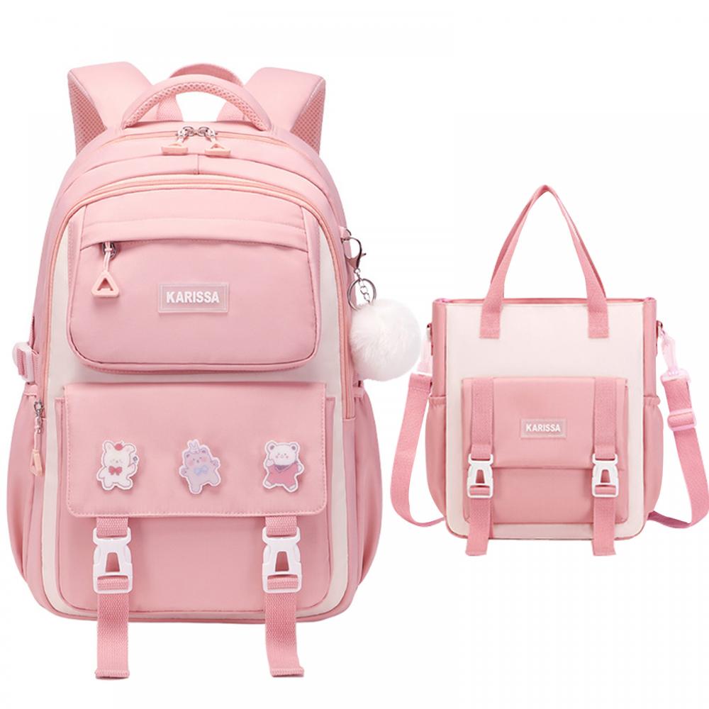 2pc Backpacks for Girls Teenagers with USB Charging Port Lunch Bag