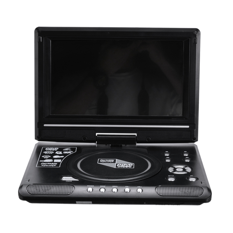 NEW-9.8 Inch Portable Home Car DVD Player VCD CD Game TV Player USB Radio Adapter Support FM Radio Receiving-EU Plug