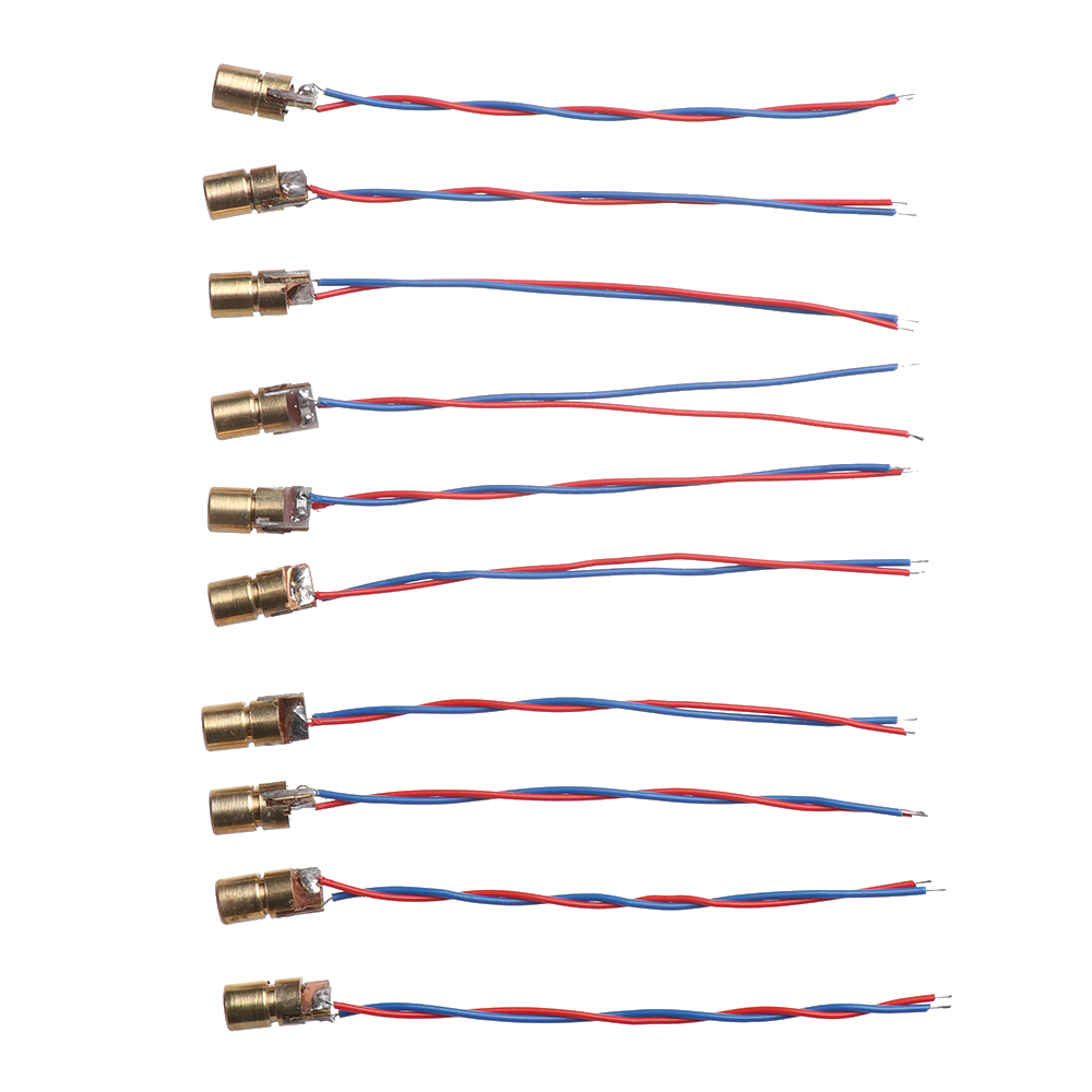 5/10Pcs Adjustable Laser Dot Diode Module Red Copper Head Laser diode 650nm 6mm 3/5V 5 million Watt Power Tool Accessories