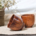 Brief Wooden Drinking Small Wine Cup Handmade Crafts Gift natural wood grain Teacups Home Decoration