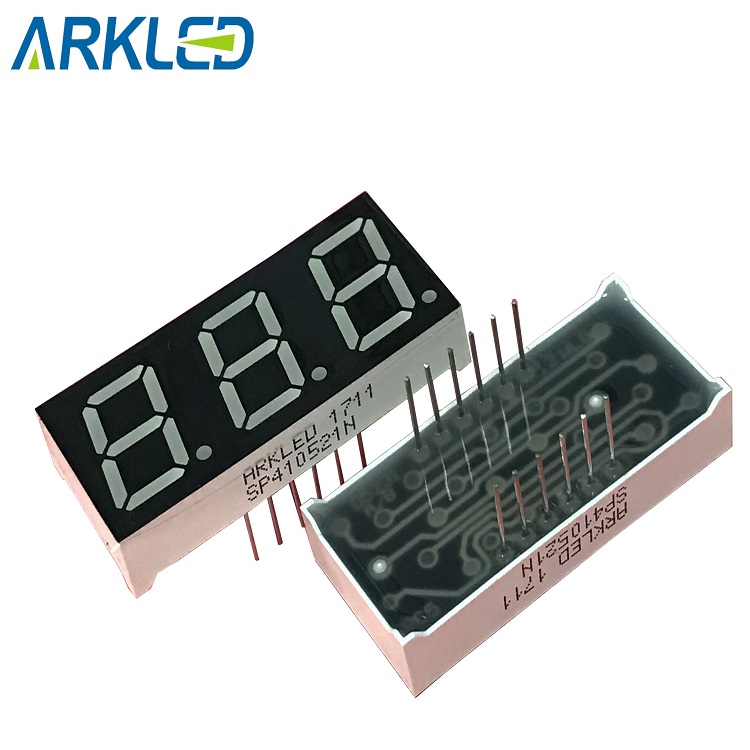 0.5 inch three digits led display amber color
