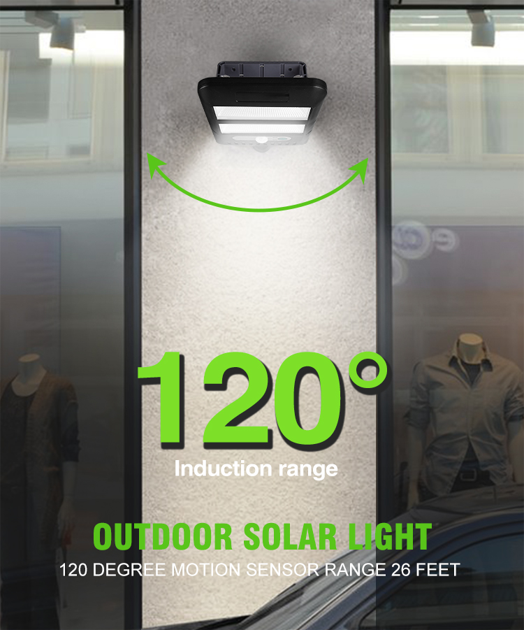36LED COB Solar Light Outdoor Motion Sensor LED Wall Lamp Solar Power Outdoor Waterproof PIR Garden Lights For Street Path