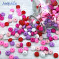Joepada 50Pcs 12MM Lentil Silicone Beads BPA Free Diy Teether Teething Necklace Jewelry Bead Baby Teether Baby Pacifier Chain