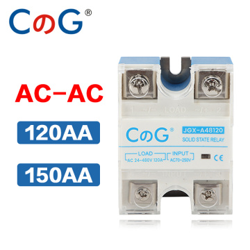 CG White SSR-120AA 150AA Relay Single Phase AC To AC 24-480VAC 120A 150A AA Heat Sink Solid State Relay With Plastic Cover