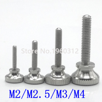 5pcs M2 M2.5 M3 M4 Stainless steel step knurled thumb screw Hand Tighten Curtain Wall Glass Lock Screws