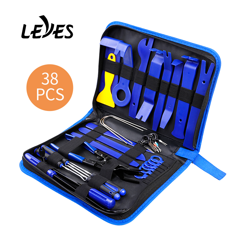 38Pcs Car Trim Removal Tools Kit Auto Repair Set Hand Multitool Pry Panel Styling Radio Disassembly Door Dashboard Clip Pliers