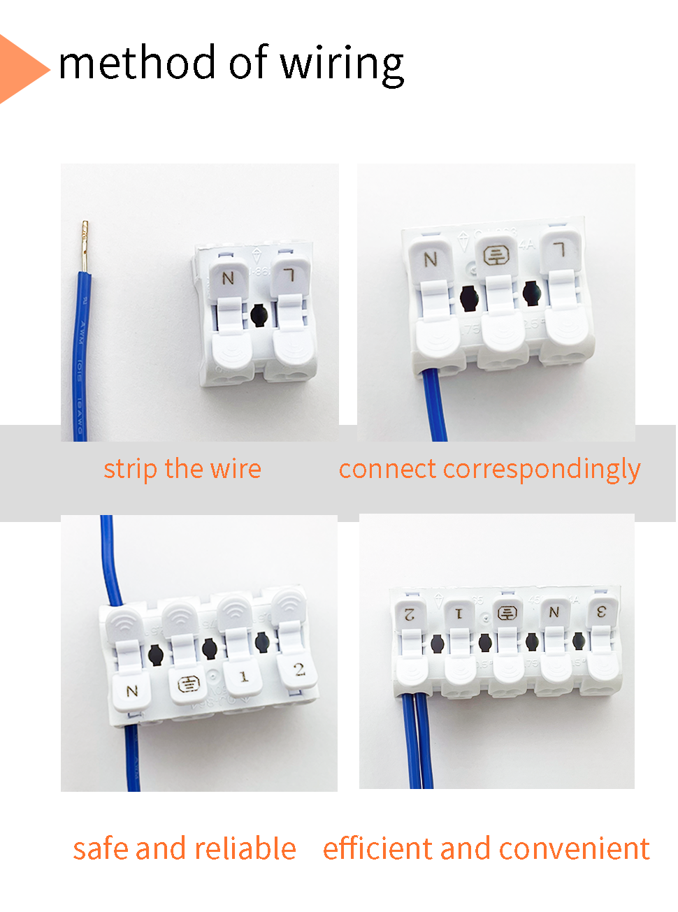 221 Connector 2 In 2 Out Universal Quick Terminal Block Connector