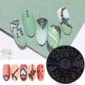 1 Box Mixed Color Nail Art Rhinestone Shiny Crystal Diamond Nail Glitter Beads 3D Nail Art Decorations Nail Accessories In Wheel