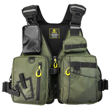 Fishing Life Jacket Multiple Pockets Floatation Vest Buoyancy Waistcoat Outdoor Sport Fishing Vest Reflective Safety Jacket 낚시조끼