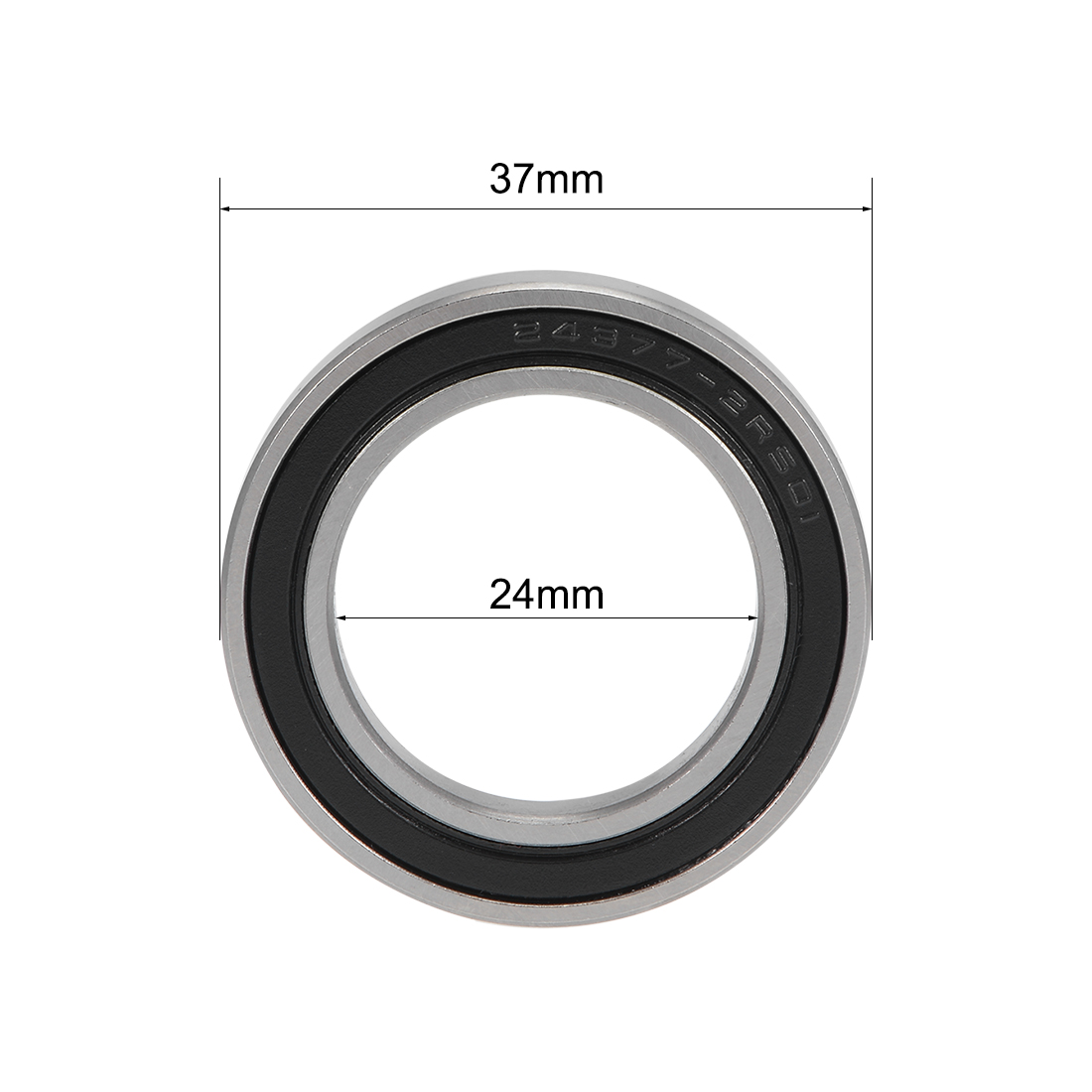 uxcell MR24377-2RS Deep Groove Ball Bearings 24mm x 37mm x 7mm Double Sealed Chrome Steel P0(ABEC1)