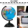 20cm White World Map Globe with Swivel Stand Geography Educational Toy Enhance Knowledge of Earth and Geography English