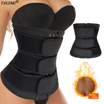 Women's Binders and Shapers Gaine Ventre Waist Trainer Flat Belly Sheath Corset Sweat Belt Body Shaper Women Slimming Shaper