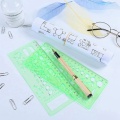 9 Pieces Geometric Drawing Templates Green Building Formwork Stencils Plastic Measuring Rulers for Building and Studying
