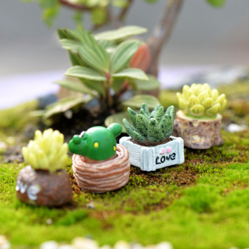 5 Pcs Mini Artificial Bonsai Fairy Garden Figurines Miniature Mini Craft Figurine Plant Pot Garden Ornament Miniature DIY Decor