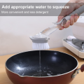 4 Pcs Multipurpose Kitchen Cleaning Brush Scrubber Dish Bowl Washing Sponge Automatic Liquid Dispenser Kitchen Pot Cleaner Tool