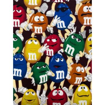 wide110cm Cartoon loving chocolate beans Fabric 100% Cotton Fabric Patchwork Sewing Material Diy Dress Shirt