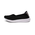 Lightweight Style Slip-ons Black Casual Woven Pumps
