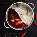 30cm Stainless Steel Hot Pot Induction Cooker Gas Stove Compatible Pot Home Kitchen Cookware Soup Cooking Pot Mandarin Duck Pot