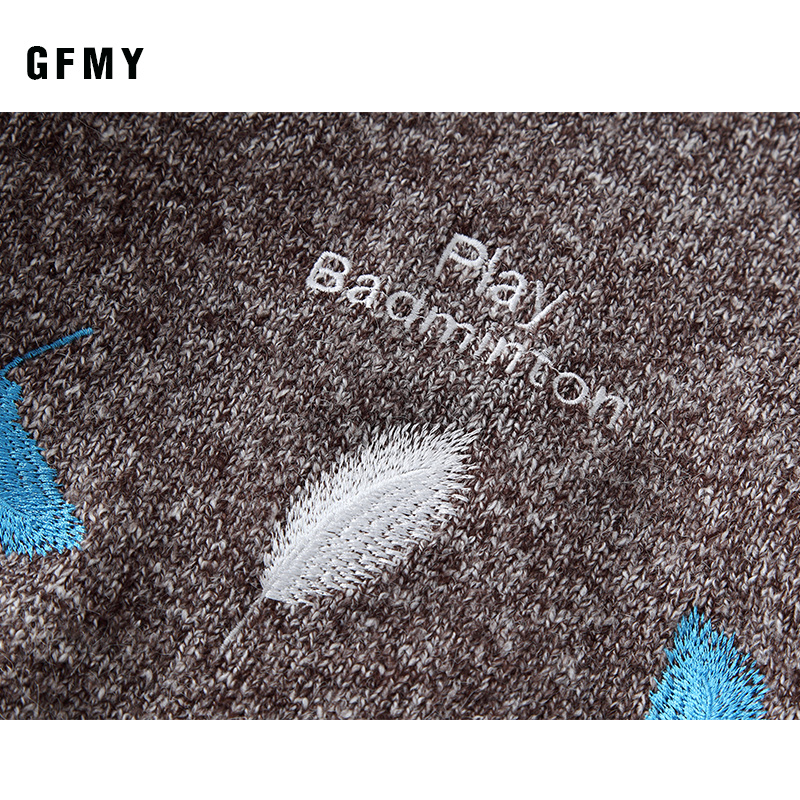 GFMY 2019 Autumn Winter Fashion Embroidered Colored Feather O-Collar Boys Sweaters 5T-14T Warm Wool Children's Clothing