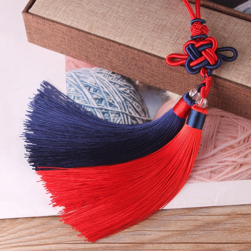 Mixed Colors Chinese Knots Ice Silk Tassels For DIY Jewelry Home Curtain Sewing Accessories Car Key Bag Pendant Craft Tassel