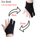 1PC Black Free Size Artist Drawing Glove Any Graphics Drawing 2 Finger Anti-fouling,both For Right And Left Hand Write Supplies