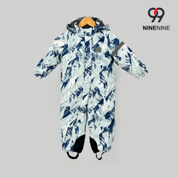 Kids Ski Outfit with Modern Abstract Design