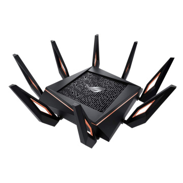 ASUS ROG Gaming Router GT-AX11000 Tri-band Wi-Fi 6 802.11ax World's first 10 Gigabit, quad-core processor 2.5G gaming port DFS