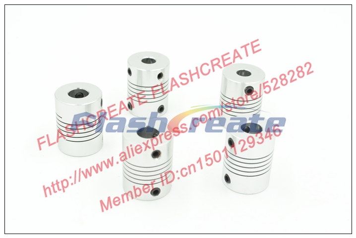5pcs Shaft Coupling 6.35*8mm CNC Motor Jaw Shaft Coupler Flexible Coupling D19*L25 for Encoder,Engraving Machine,3D printer