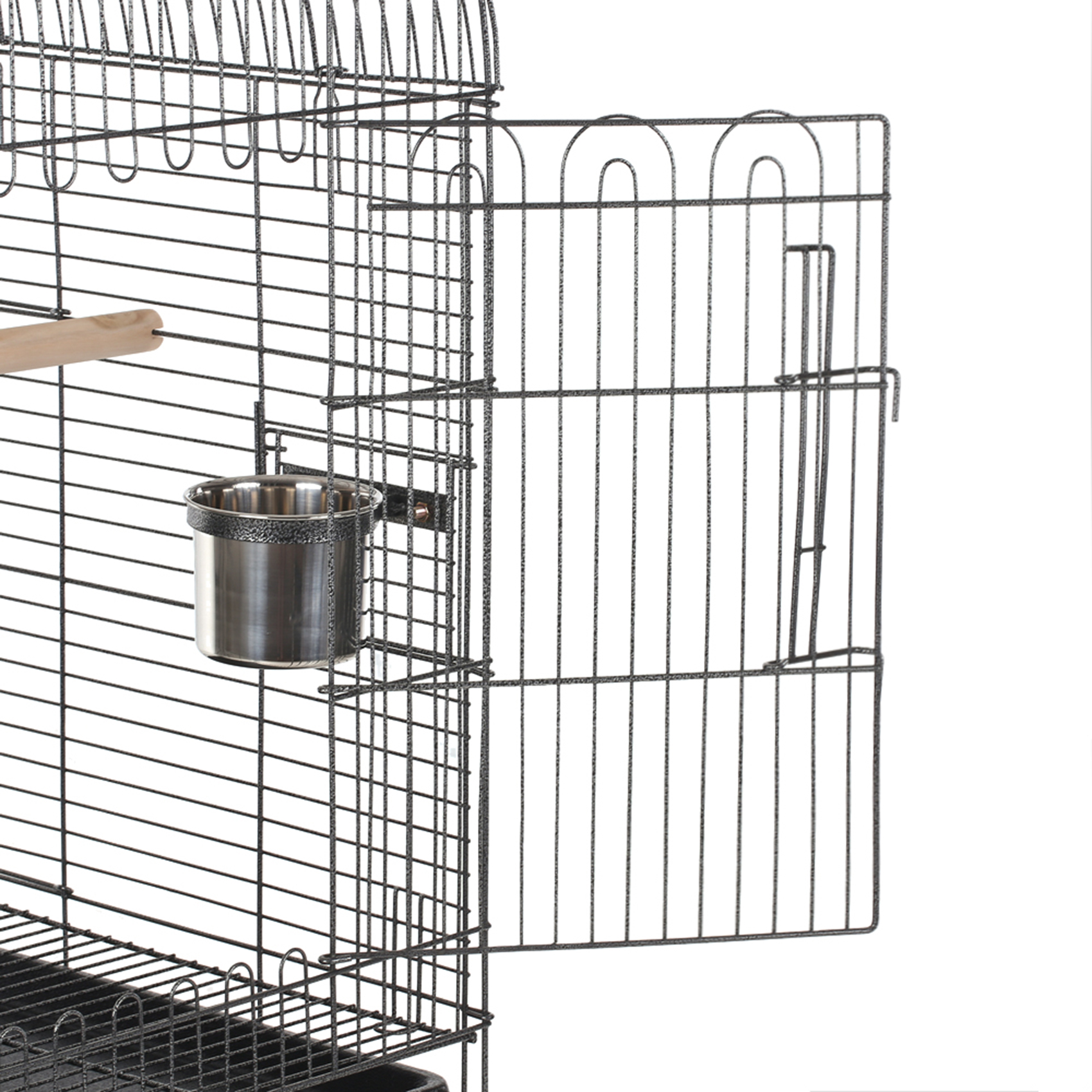 iKayaa Wrounght Iron Bird Parrot Cage Play Top Macaw Cockatoo Parakeet Conure Finch Cage + Stainless Steel Bowl Lockable Wheels