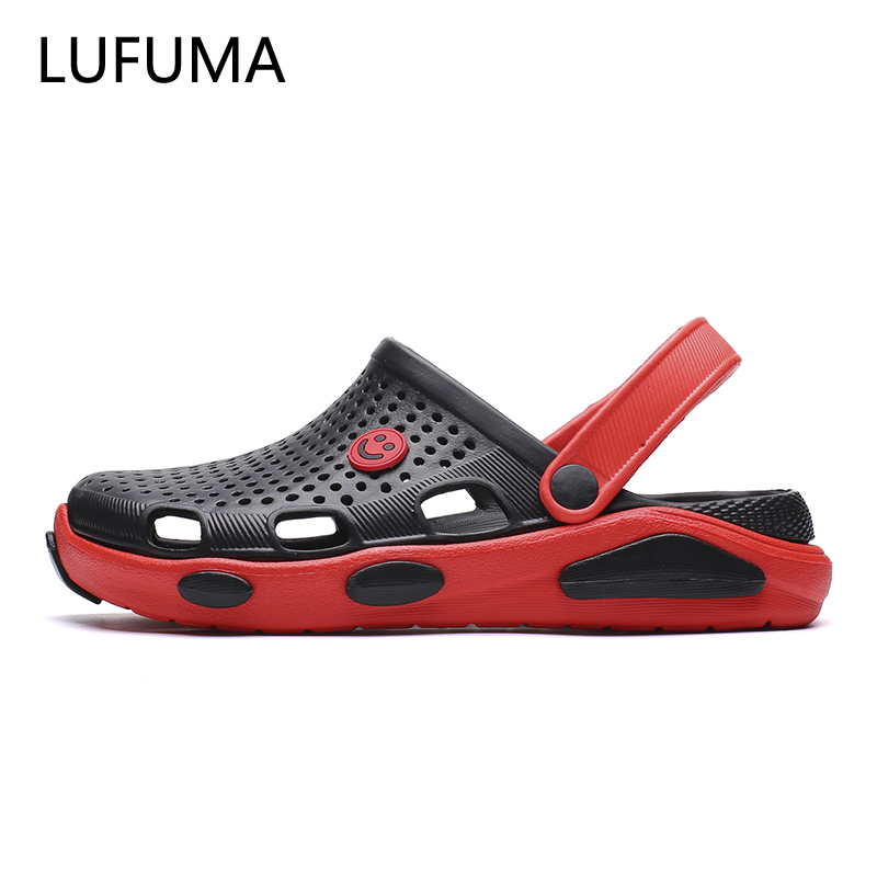 New Summer Sandals Men Casual Shoes Mules Clogs Breathable Beach Slippers Casual Male Water Hollow Jelly Chaussure Homme