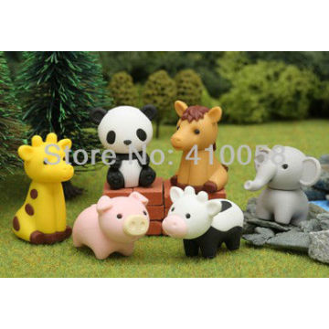 Free Shipping 25 Pcs Cute Animal Shaped Eraser Cartoon Design Eraser for Discount Stationery Collection Wholesale Price