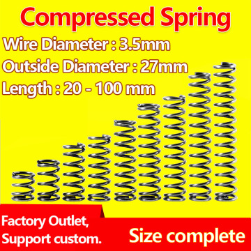 Release Spring Return Spring Pressure Spring Compressed Spring Wire Diameter 3.5mm, Outer Diameter 27mm