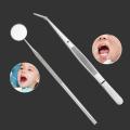 6/5Pcs Dental Stomatoscope Sickle Cleaner Tweezers Teeth Clean Tongue Scraper Stainless Steel Interdental Teeth Cleaning Kit
