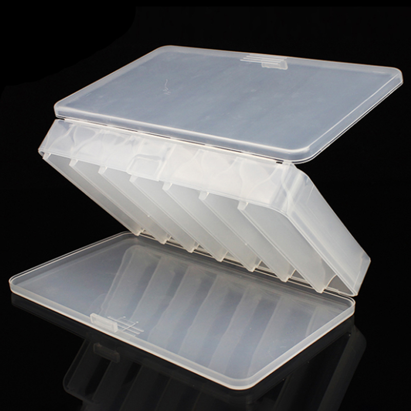 Double Side 14 Compartments Fishing Lure Box for Minnow Shrimp Bait Spoon Lures Storage Case Container Fishing Tackle Box