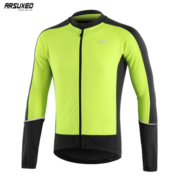 ARSUXEO Men's Long Sleeve Cycling Jersey Spring Autumn Downhill MTB Mountain Bike Shirts Bicycle Clothing Quick dry 6033