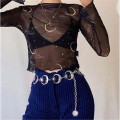 Hirigin Harajuku Punk Waist Chain New Fashion Moon Sun Metal Belts Lady Vintage High Waist Waist Belts Gothic Pendant Waist Belt