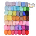 50pcs Wool Felt Fiber Needle Felting Wool Merino 70s Poke Roving Wool Wet Felting Needlework Accessory DIY Craft Project Supply