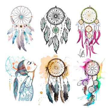 Colorful Dreamcatchers Iron on Heat Transfer Printing Patches Stickers Washable for Kids Clothes T-shirt Jeans DIY Appliques New