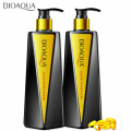 BIOAQUA Activated Carbon Hair Shampoo And Collagen Hair Conditioner Set Deep Cleaning Repair Damaged Professional Hair Care Set