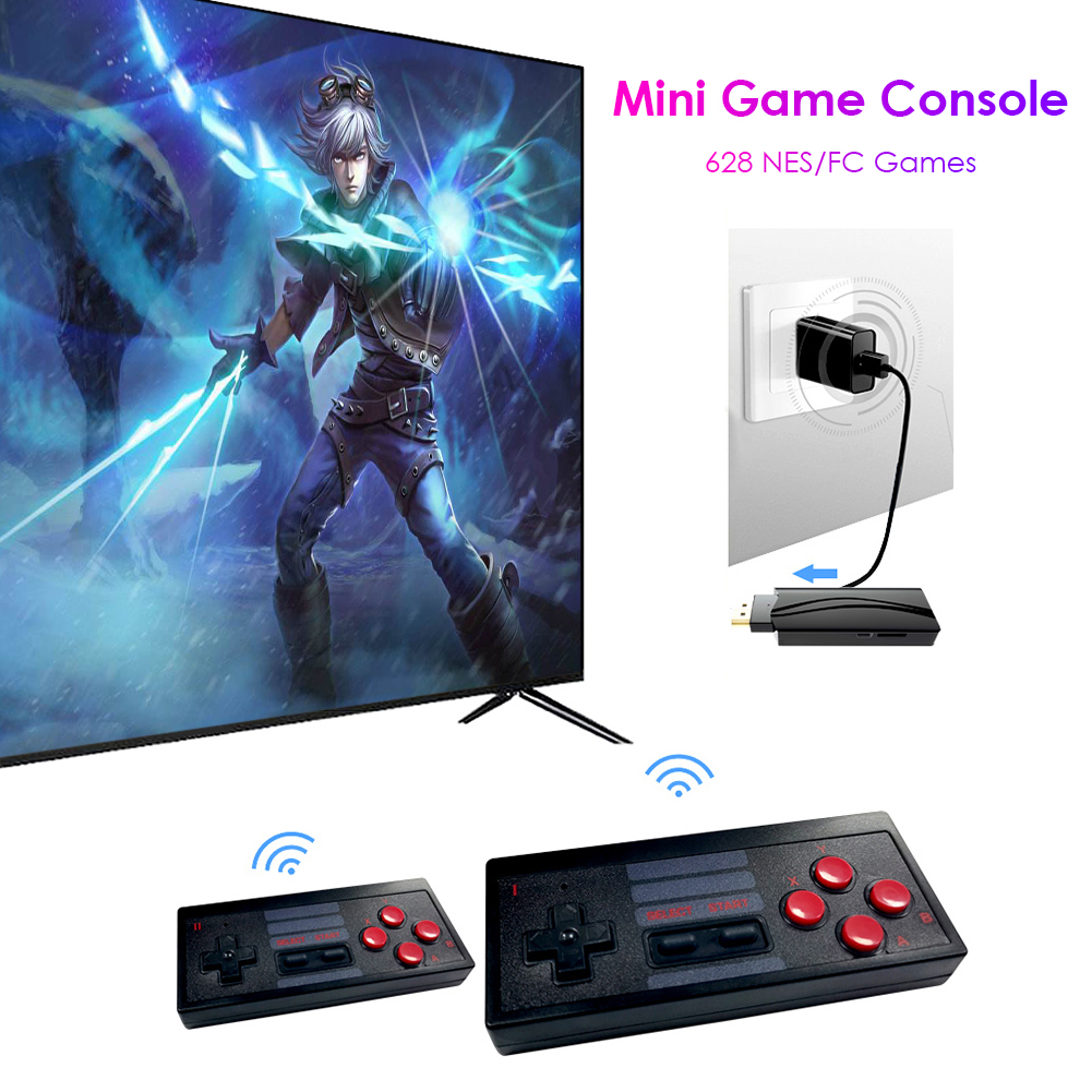 Output Mini Retro Game Console Built in 568 NES/FC Classic Handheld Games Video Player Wireless Controller Handheld Game Players