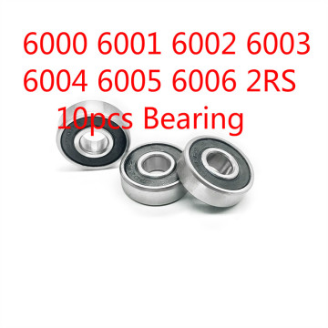 10pcs Deep Groove Ball Bearing 6000 6001 6002 6003 6004 6005 6006 2RS Rubber Sealed Bearing Steel Miniature Bearing Metal