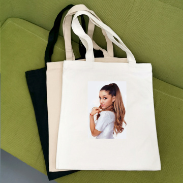 Fashion Ariana Grande Print Canvas Bag Portable folding Cotton Canvas Bag Creative Shoulder Canvas Bag Creative Shopping Bag