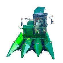 tractor-mounted corn harvester machine