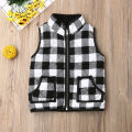 2019 Baby Autumn Winter Clothing Toddler Kids Baby Girl Plaid Vest Outwear Zipper Coat Waistcoat Warm Jacket Pocket Tops 1-6T