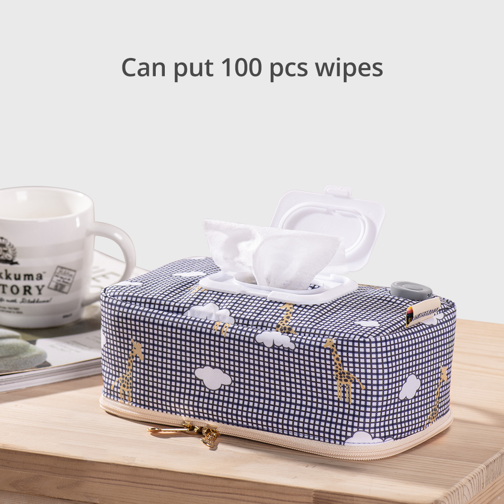 Sunveno Baby Wipe Warmer Wipes Dispenser Heater Wet Towel Dispenser Napkin Heating box Home/Car Use Mini Wipe Warmer Case