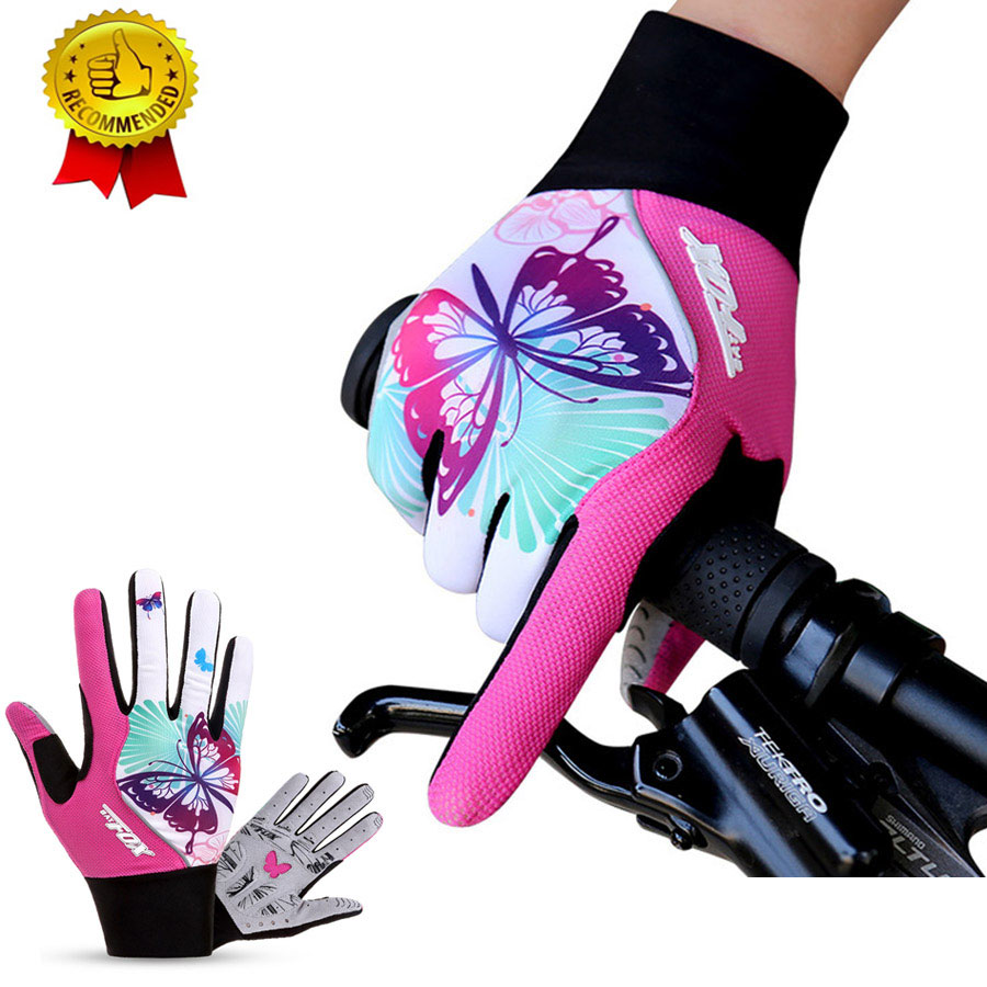 Winter Bicycle Full Half Finger Gloves Women Pink Outdoor Sport Breathable Cycling Gloves MTB Road Bike Gloves Touch Screen