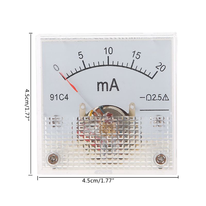 OOTDTY Class 2.5 Accuracy DC 100uA 20mA 30mA 500mA 0-1A 2A 3A 5A 10A 15A 20A 30A Ampere Analog Panel Meter Ammeter 91C4