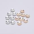 50pcs 14-25mm Brooch Base Brooches Metal Disk Shell Flower Cabochon Bezel Round Blank For Diy Jewelry Making Findings Wholesale